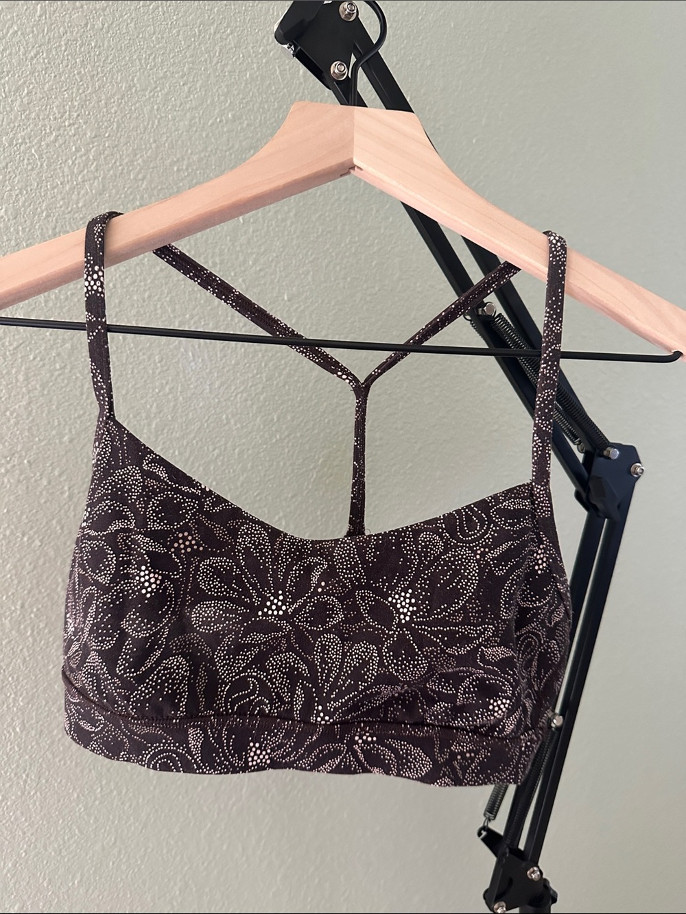 Lululemon Floral Y flow bra top
